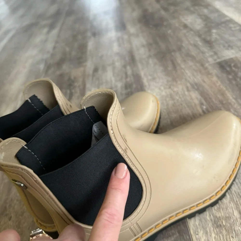 Igor Wellington Tan Combat Rain Boots